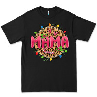 Black mama christmas lights Premium Tee - MaliasSmallBusiness