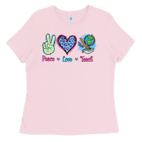 Peace Love Teach Ladies Tee | Teevron
