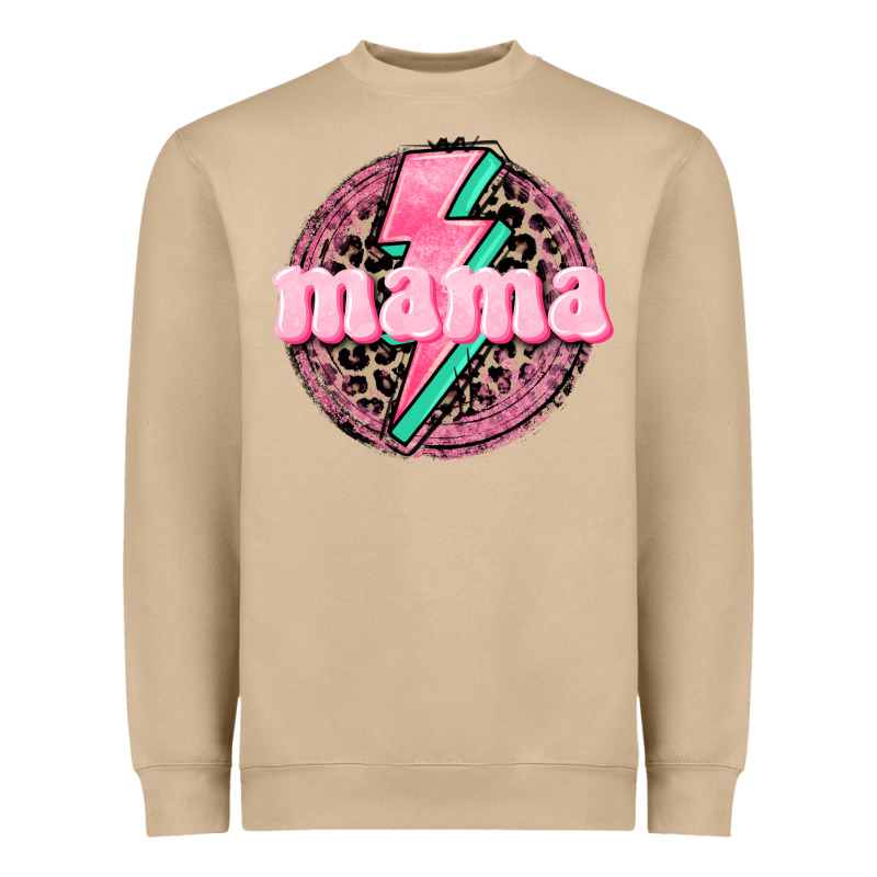 Mama Leopard Background Mother's Day Heavyweight Sweatshirt by CowGirlArtShop | Teevron
