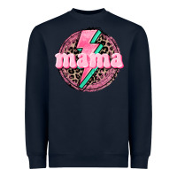 Navy Mama leopard background Mother's Day Heavyweight Sweatshirt - CowGirlArtShop