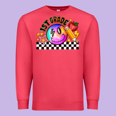 1st Grade Premium Sweatshirt Designed By Cowhidedigitalart
