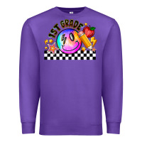 Purple 1St Grade Premium Sweatshirt - CowhideDigitalArt