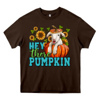 Chocolate Brown Hey there pumpkin Lamb Heavy Core Tee - NancyCooperArtShop