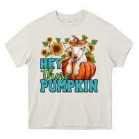 Cream Hey there pumpkin Lamb Heavy Core Tee - NancyCooperArtShop