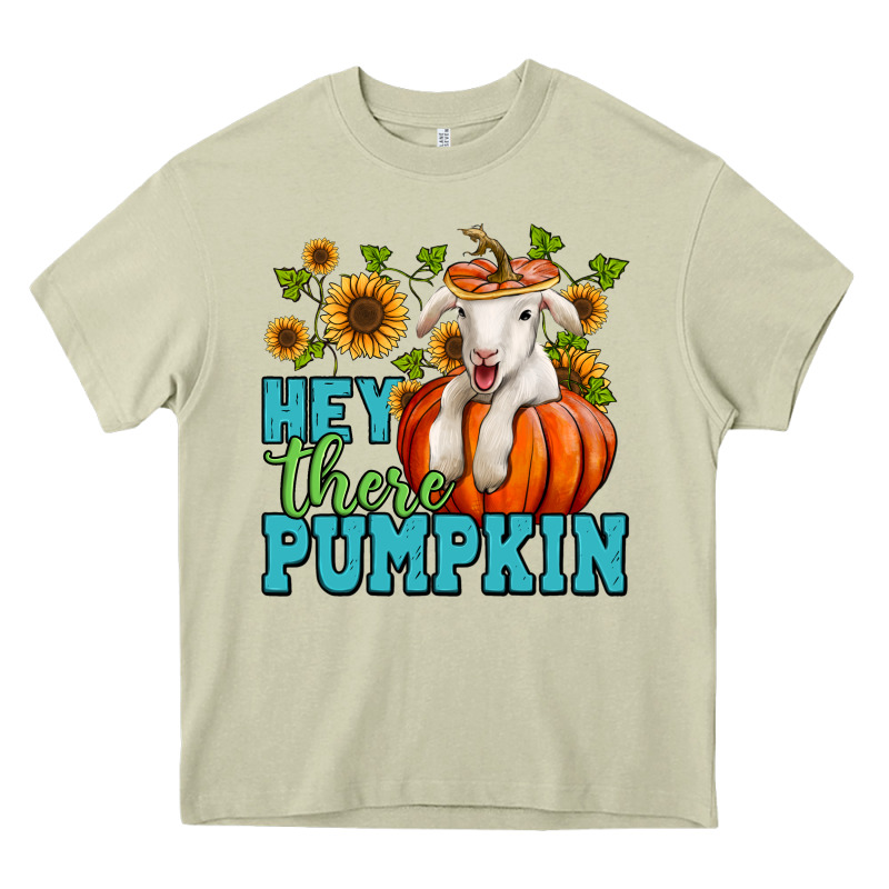 Hey There Pumpkin Lamb Heavy Core Tee by NancyCooperArtShop | Teevron