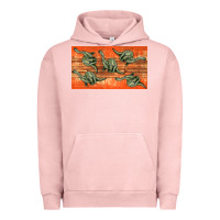 Pigment Salmon dinosaur brontosaurus sippy cup Urban Hoodie - Artiststas