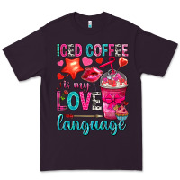 Plum iced coffee is my love language Premium Tee - NancyCooperArtShop