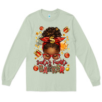 Matcha santa favorite banker afro messy bun Long Sleeve Tee - texasbilliewilder