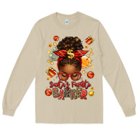 Mushroom santa favorite banker afro messy bun Long Sleeve Tee - texasbilliewilder