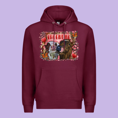 Valentine Heifers Premium Hoodie Designed By Ranaportraitstore