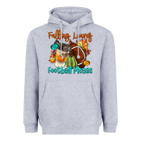 Heather Grey Falling Leaves Football Please Heavyweight Hoodie - LillyAllenDesigns