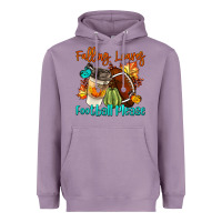 Lavender Falling Leaves Football Please Heavyweight Hoodie - LillyAllenDesigns
