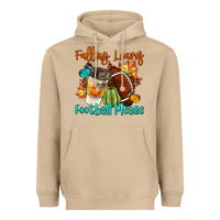 Mushroom Falling Leaves Football Please Heavyweight Hoodie - LillyAllenDesigns