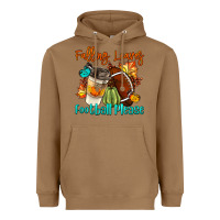 Toasted Coconut Falling Leaves Football Please Heavyweight Hoodie - LillyAllenDesigns