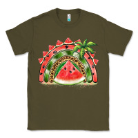 Army Green watermelon slice  rainbow Classic Tee - BarkalooDesign