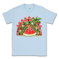 Dusty Blue watermelon slice  rainbow Classic Tee - BarkalooDesign