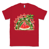 Red watermelon slice  rainbow Classic Tee - BarkalooDesign