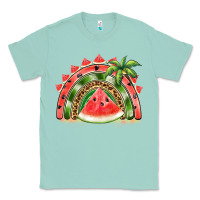Seafoam watermelon slice  rainbow Classic Tee - BarkalooDesign