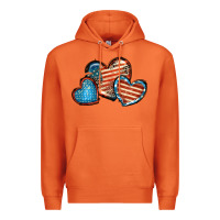Carrot American flag hearts 4th of july Premium Hoodie - FaDigitalArtStudio