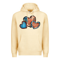 Pina Colada American flag hearts 4th of july Premium Hoodie - FaDigitalArtStudio