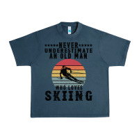 Midnight Navy Never Underestimate An Old Man Who Loves Skiing Urban Heavy Tee - Bettercallsaul