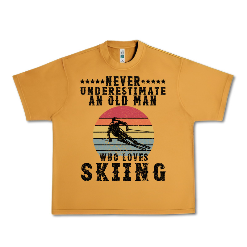 Never Underestimate An Old Man Who Loves Skiing Urban Heavy Tee by Bettercallsaul | Teevron