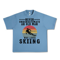 Pebble Blue Never Underestimate An Old Man Who Loves Skiing Urban Heavy Tee - Bettercallsaul