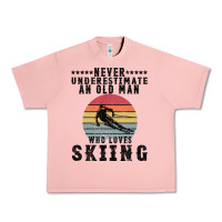 Salmon Never Underestimate An Old Man Who Loves Skiing Urban Heavy Tee - Bettercallsaul