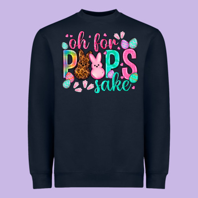 Oh For Peeps Sake Easter Day Heavyweight Sweatshirt Designed By Howdyjamesfarm