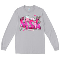 Moon Dust breast cancer msa medical support assistant Long Sleeve Tee - texasbilliewilder