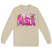 Mushroom breast cancer msa medical support assistant Long Sleeve Tee - texasbilliewilder