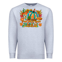 Heather Grey Pumpkin Spice Junkie Premium Sweatshirt - CowhideDigitalArt