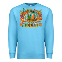 Ocean Blue Pumpkin Spice Junkie Premium Sweatshirt - CowhideDigitalArt
