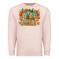 Pale Pink Pumpkin Spice Junkie Premium Sweatshirt - CowhideDigitalArt