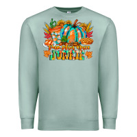 Seafoam Pumpkin Spice Junkie Premium Sweatshirt - CowhideDigitalArt