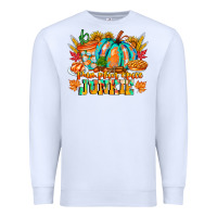 White Pumpkin Spice Junkie Premium Sweatshirt - CowhideDigitalArt