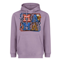 Lavender Army Veteran mama leopard frame 4th of July Heavyweight Hoodie - LillyAllenDesigns