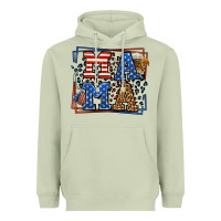 Matcha Army Veteran mama leopard frame 4th of July Heavyweight Hoodie - LillyAllenDesigns