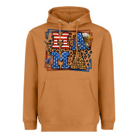 Meerkat Army Veteran mama leopard frame 4th of July Heavyweight Hoodie - LillyAllenDesigns