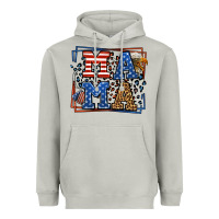 Moon Dust Army Veteran mama leopard frame 4th of July Heavyweight Hoodie - LillyAllenDesigns