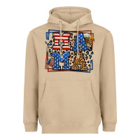 Mushroom Army Veteran mama leopard frame 4th of July Heavyweight Hoodie - LillyAllenDesigns