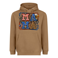 Army Veteran Mama Leopard Frame 4th Of July Heavyweight Hoodie | Teevron