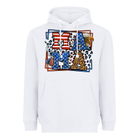 White Army Veteran mama leopard frame 4th of July Heavyweight Hoodie - LillyAllenDesigns
