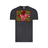 Vintage Black Western Background Valentine's Day Vintage Tee - RanaPortraitStore
