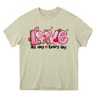 Mossy love all day every day Heavy Core Tee - MaliasSmallBusiness