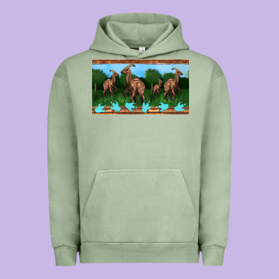 Parasaurolophus Sippy Cup Urban Hoodie Designed By Artiststas