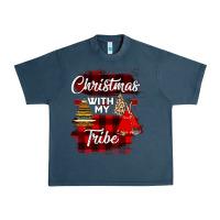 Midnight Navy Christmas With My Tribe Urban Heavy Tee - Bettercallsaul