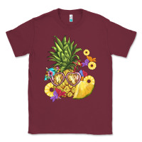 Burgundy pineapple enjoying Classic Tee - BarkalooDesign
