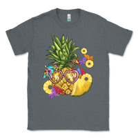 Charcoal Heather pineapple enjoying Classic Tee - BarkalooDesign