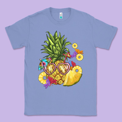 Pineapple Enjoying Classic Tee Designed By Barkaloodesign